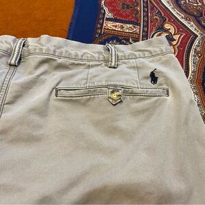 Polo Ralph Lauren 38/32 Men Pants Grey Stretch Straight Fit Cotton Twill Blend